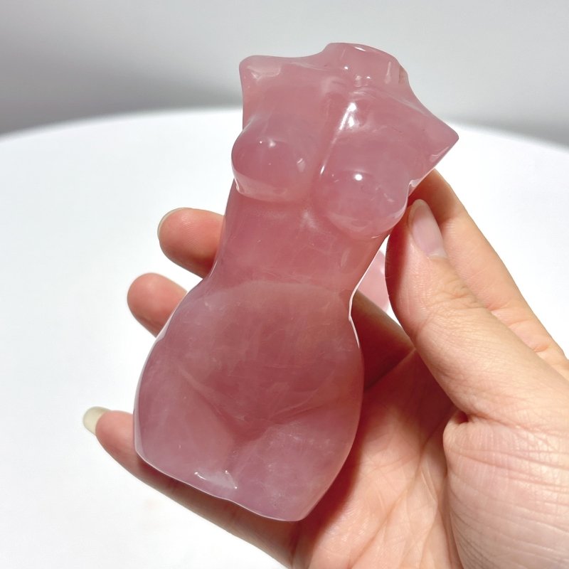 2 Pieces Deep Pink Rose Quartz Crystal Goddess - Wholesale Crystals