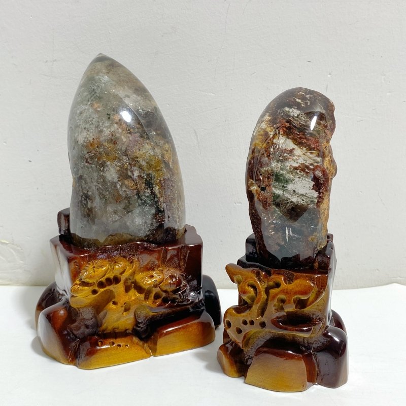 2 Pieces Garden Quartz With Stand -Wholesale Crystals