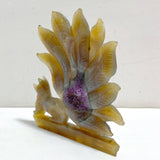 2 Pieces Geode Agate Druzy Nine-tailed Fox Carving 16 -Wholesale Crystals