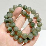 2 Pieces Green Rutile Quartz Cat Eye Flash Bracelets -Wholesale Crystals