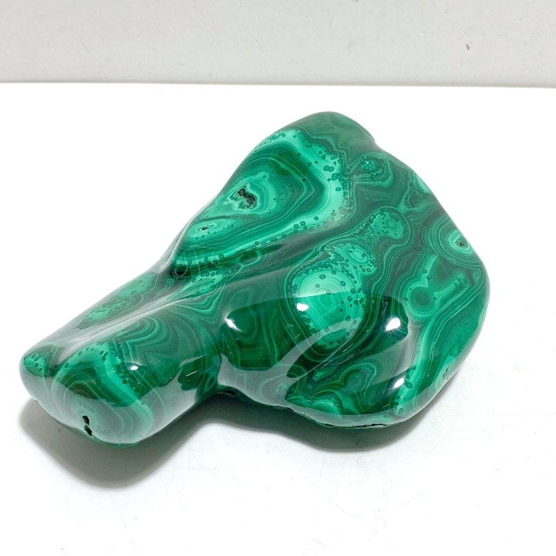 2 Pieces High Quality Polished Malachite Raw Bottom Home Decor - Wholesale Crystals