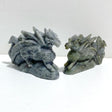2 Pieces Labradorite Flying Dragon Castle Carving - Wholesale Crystals