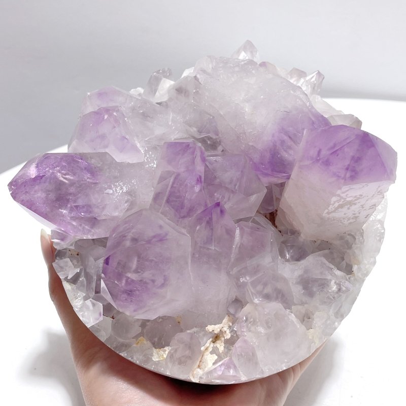 2 Pieces Large Amethyst Cluster Egg Bottom Polished - Wholesale Crystals