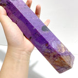 2 Pieces Large Charoite Tower Point For Collection - Wholesale Crystals