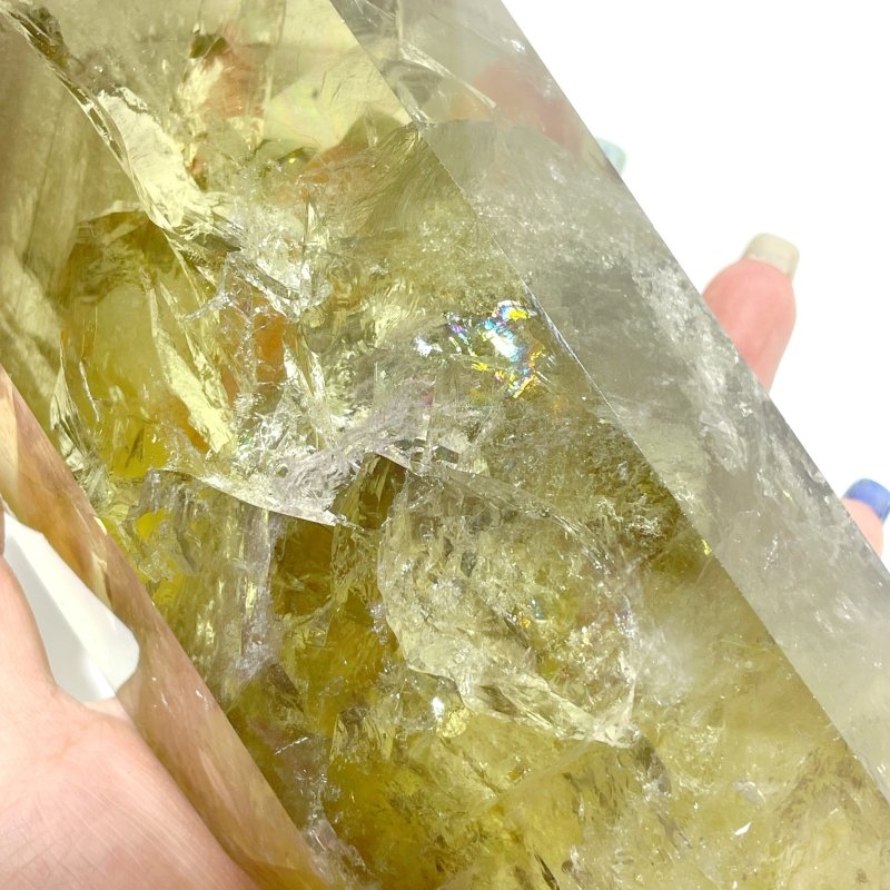 2 Pieces Large Citrine Mountain Tower Raw Bottom With Stand - Wholesale Crystals