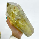2 Pieces Large Citrine Mountain Tower Raw Bottom With Stand - Wholesale Crystals