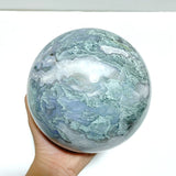 2 Pieces Large Moss Agate Spheres(13 - 14CM) - Wholesale Crystals