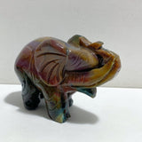 2 Pieces Large Ocean Jasper Elephant Carving -Wholesale Crystals
