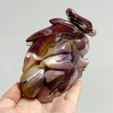 2 Pieces Mookaite Flying Dragon Castle Carving -Wholesale Crystals