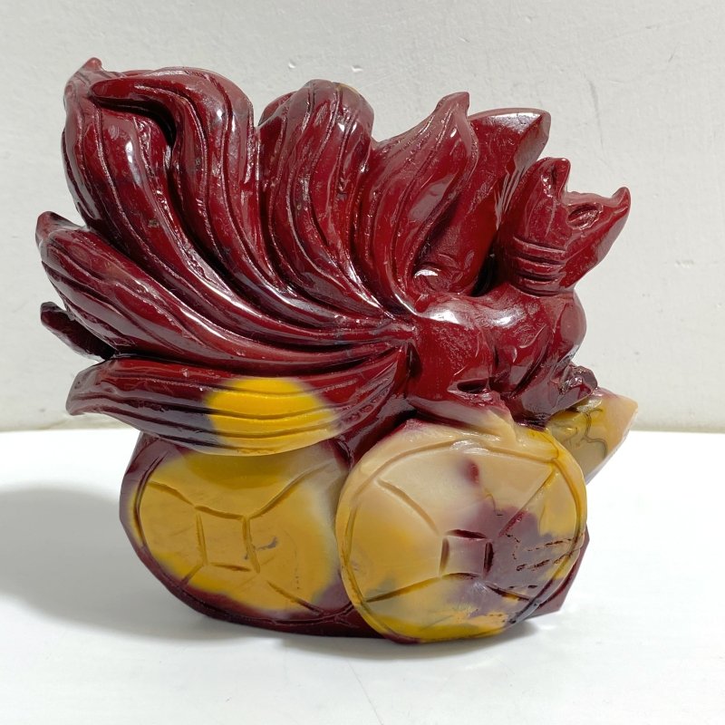 2 Pieces Mookaite Nine-tailed Fox Carving 5 -Wholesale Crystals