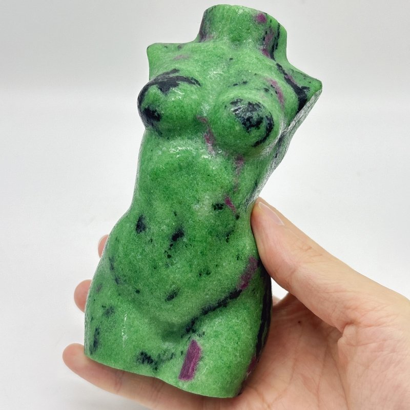 2 Pieces Ruby Zoisite Goddess Carving - Wholesale Crystals