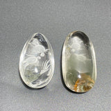 2 Pieces Sea Turtle Garden Quartz Inner Scene Carving - Wholesale Crystals