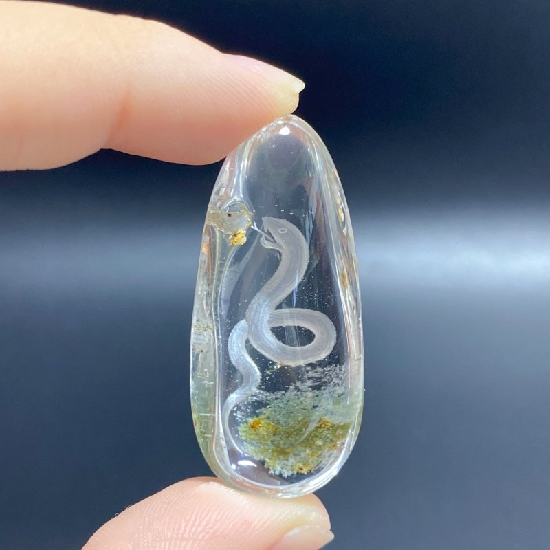 2 Pieces Snake Garden Quartz Inner Scene Carving -Wholesale Crystals