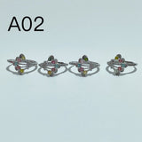 2 Styles Colorful Tourmaline Ring Wholesale - Wholesale Crystals