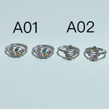 2 Styles Colorful Tourmaline Ring Wholesale - Wholesale Crystals