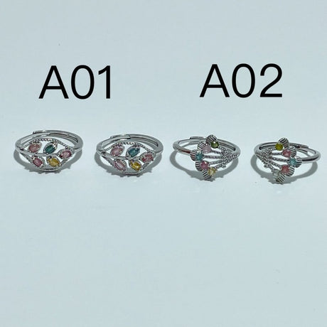 2 Styles Colorful Tourmaline Ring Wholesale - Wholesale Crystals