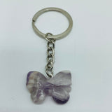 2 Types Butterfly Carving Keychain Wholesale Chevron Amethyst Rose Quartz -Wholesale Crystals