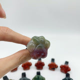 2 Types Cat Paws Moss Agate Red Jasper Crystal Car Air Vent Clips Wholesale -Wholesale Crystals