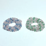 2 Types Clear Quartz Rose Quartz Mixed Angelite Green Aventurine Bracelet Wholesale - Wholesale Crystals