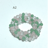 2 Types Clear Quartz Rose Quartz Mixed Angelite Green Aventurine Bracelet Wholesale - Wholesale Crystals