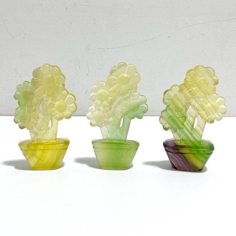 2 Types Potted Plants Carving Wholesale -Wholesale Crystals