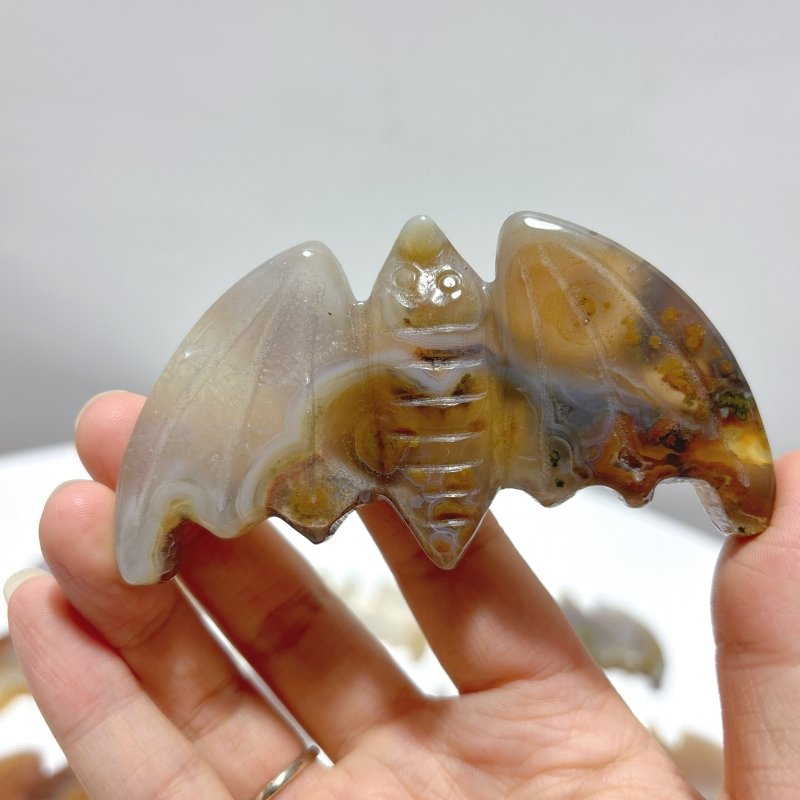 20 Pieces Agate Bat Carving Animal - Wholesale Crystals