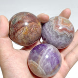 20 Pieces Amethyst Mixed Striped Agate Crystal Spheres - Wholesale Crystals