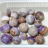 20 Pieces Amethyst Mixed Striped Agate Crystal Spheres - Wholesale Crystals
