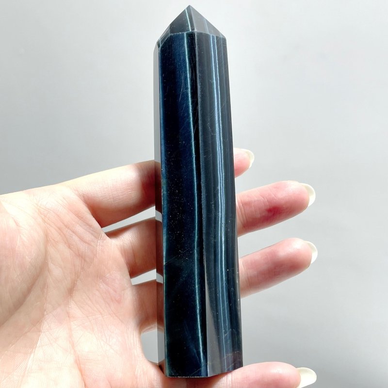 20 Pieces Fat Blue Tiger Eye Tower Points - Wholesale Crystals