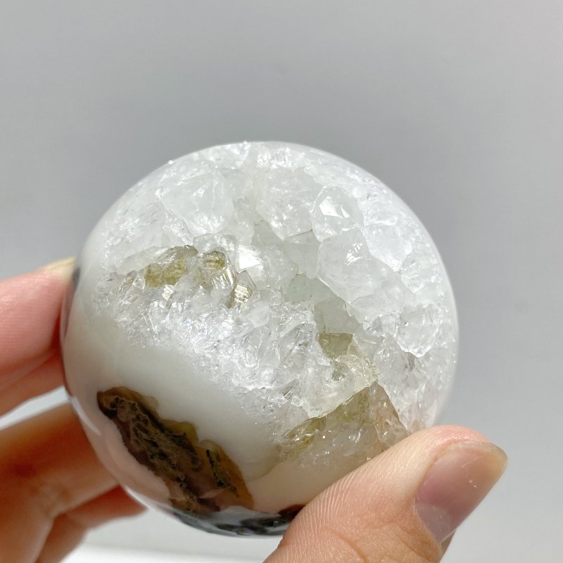 20 Pieces Geode Druzy Moss Agate Spheres -Wholesale Crystals