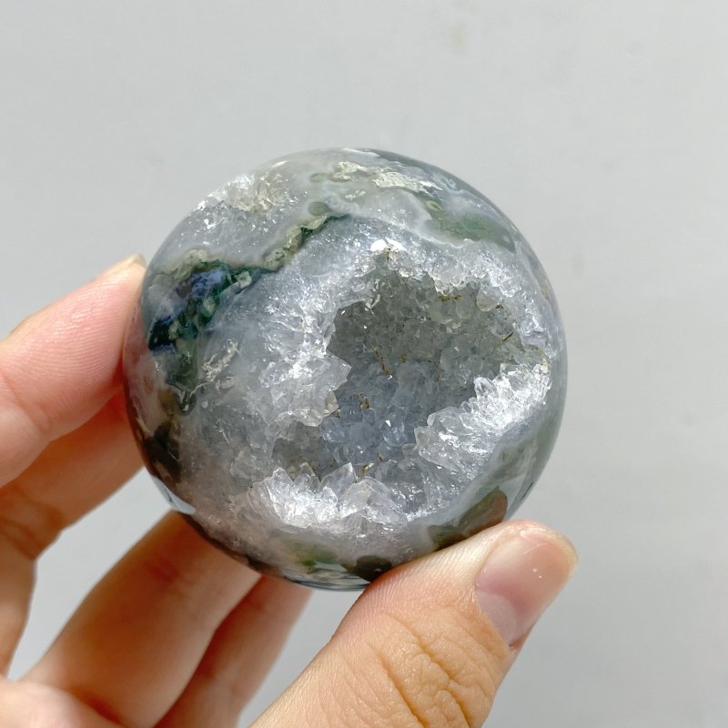 20 Pieces Geode Druzy Moss Agate Spheres -Wholesale Crystals