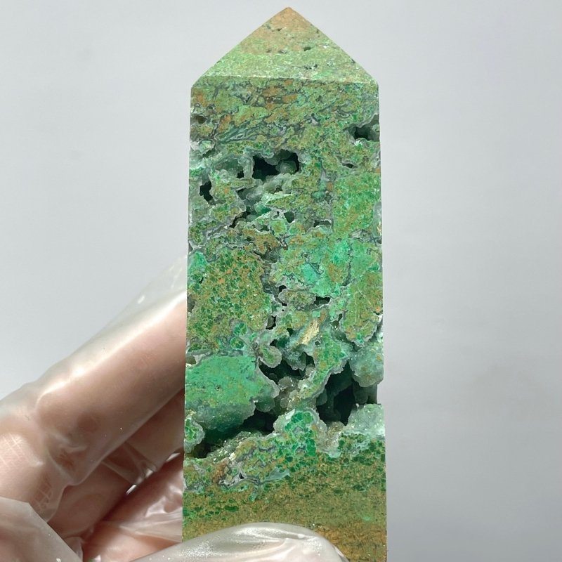 20 Pieces Indonesia Turquoise Druzy Geode Tower Points - Wholesale Crystals