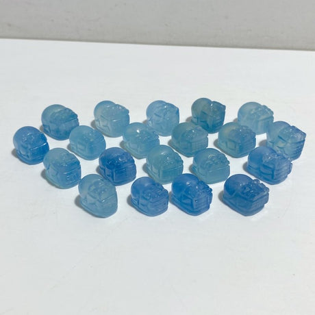 20 Pieces Mini Aquamarine Pixiu Carving -Wholesale Crystals