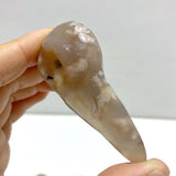20 Pieces Sakura Flower Agate Crow Skull Carving - Wholesale Crystals