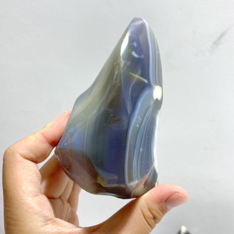 21 Pieces Black Orca Agate Flame Carving 2 - Wholesale Crystals