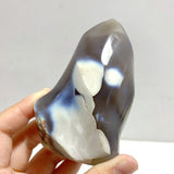 21 Pieces Black Orca Agate Flame Carving 2 - Wholesale Crystals