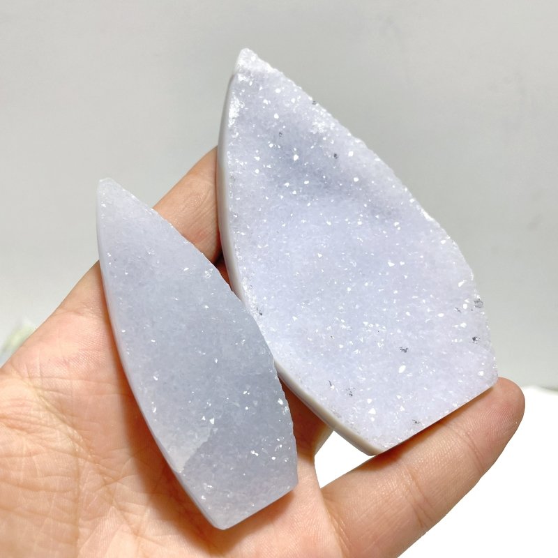 21 Pieces Blue Chalcedony Arrow Head Shape - Wholesale Crystals