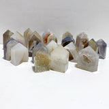 21 Pieces Geode Druzy Agate Four - sided Tower Point - Wholesale Crystals