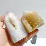 21 Pieces Geode Druzy Agate Four - sided Tower Point - Wholesale Crystals