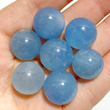 21 Pieces High Quality Aquamarine Spheres - Wholesale Crystals