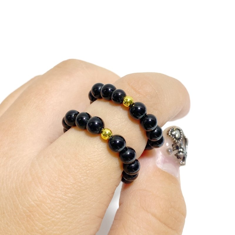 21 Types Crystal Beaded Rings Wholesale Tiger Eye Blue Aventurine -Wholesale Crystals