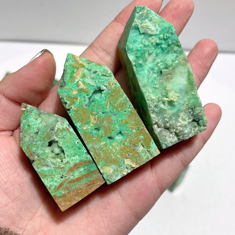 22 Pieces Indonesia Turquoise Druzy Geode Tower Points - Wholesale Crystals