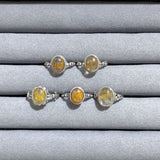 5 Pieces S925 Auralite 23 Crystal Different Styles Beautiful Rings