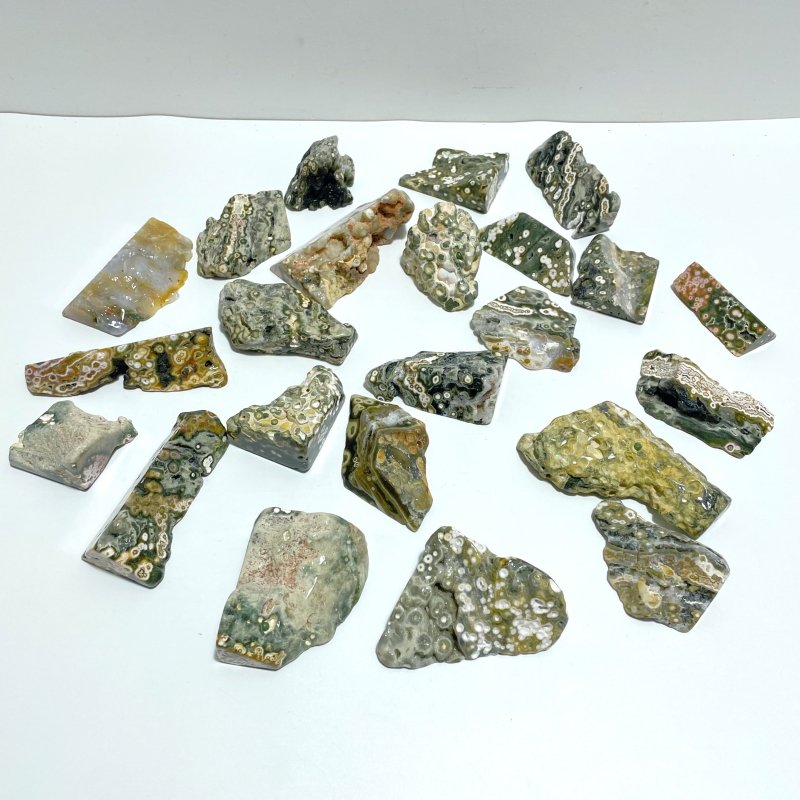 23 Pieces 8th Vein Ocean Jasper High Quality Free Form Mixed Size A01 - Wholesale Crystals