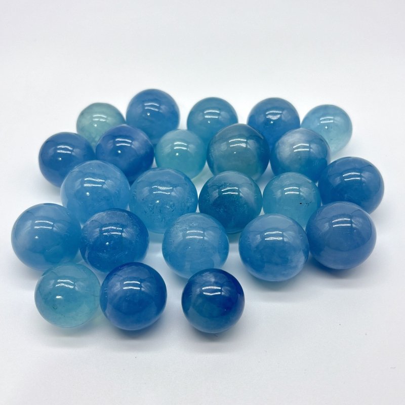 23 Pieces Beautiful Aquamarine Spheres - Wholesale Crystals