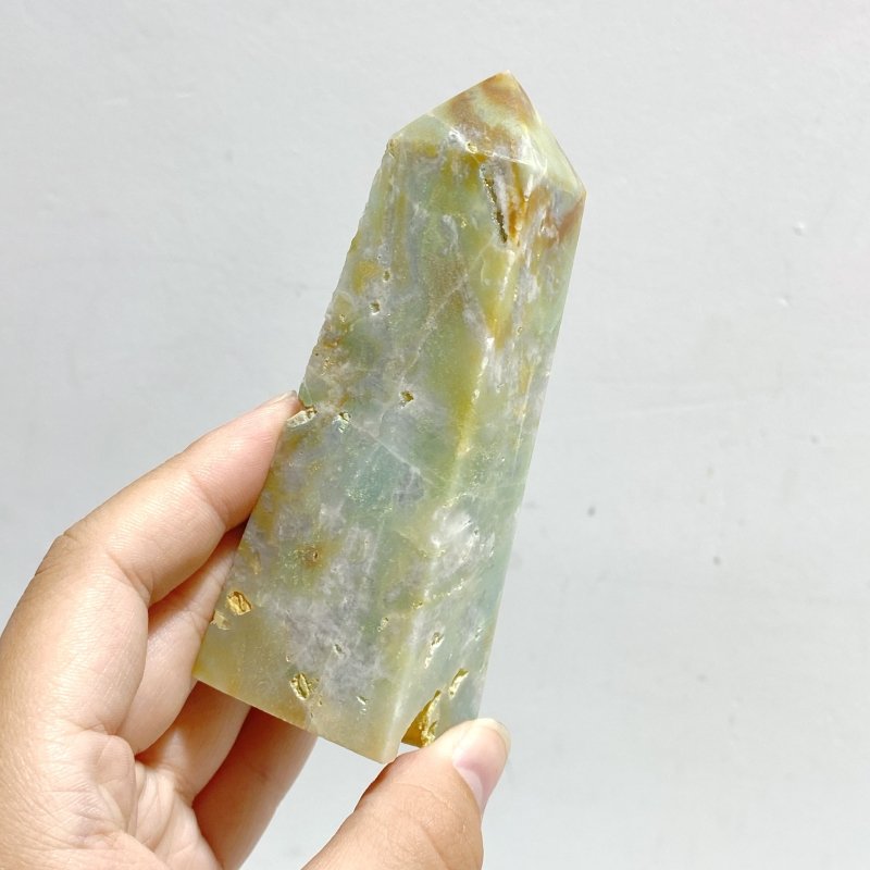 23 Pieces Caribbean Calcite Four-Sided Points -Wholesale Crystals