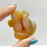 23 Pieces Geode Druzy Agate Frog Carving - Wholesale Crystals