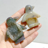 23 Pieces Geode Druzy Agate Penguin Carving -Wholesale Crystals