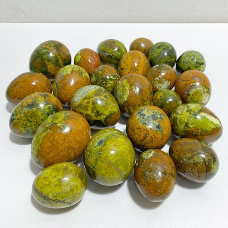 23 Pieces Green Opal Eggs (Defect) -Wholesale Crystals