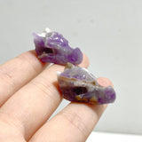 3CM Chevron Amethyst Dragon Head Carving Wholesale
